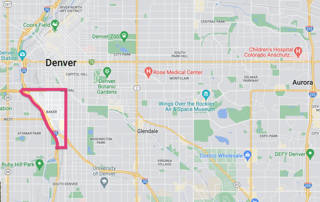 Baker is located in the heart of Denver